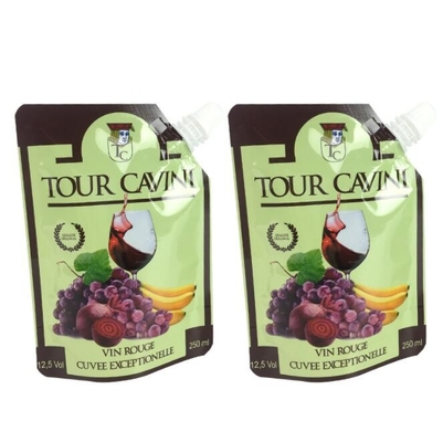 Reusable Spouted Liquid Stand Up Pouches , Customized Juice Spout Pouch
